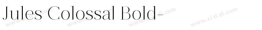 Jules Colossal Bold字体转换